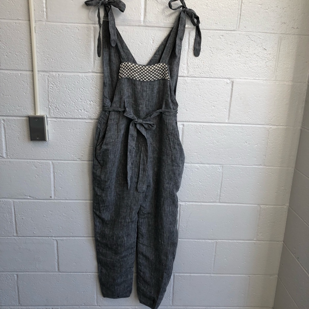 Innika Choo Gray Fava Rutfrend Linen Overalls Sz. 3 (Us-L) Nwt — image 7 of 8